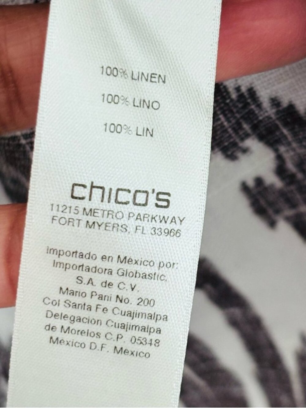 Chico's 100% Linen Topper Jacket Sz 2 L Large Brown White Ikat Boho Lagenlook - Picture 5 of 8
